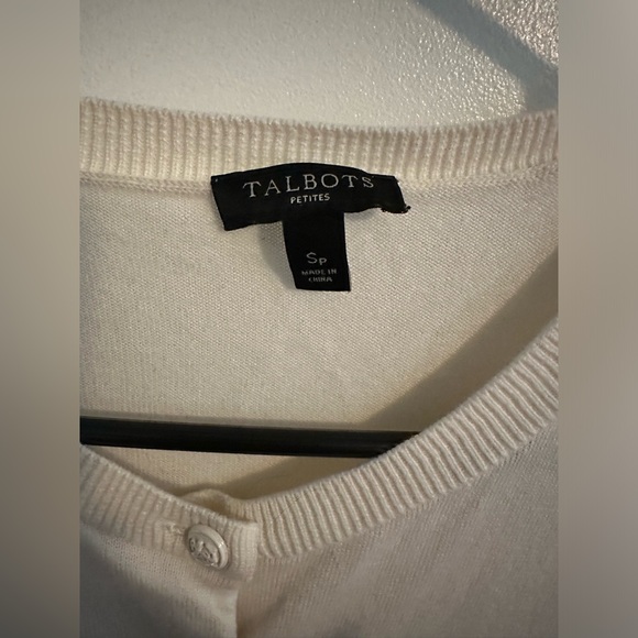Talbots. Striped Button Up Cardigan. - Picture 3 of 3